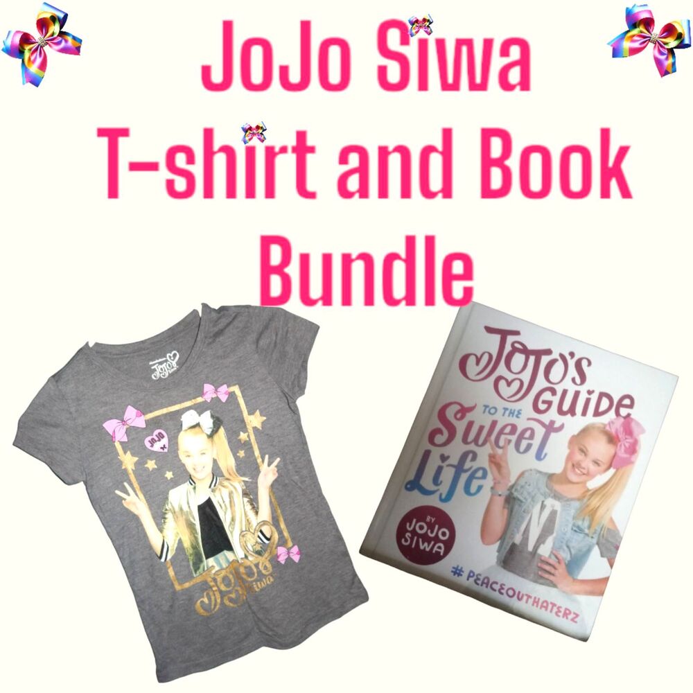 JoJo Siwa Bundle Girls Medium 7/8 Graphic T‑Shirt & Sweet Life Book